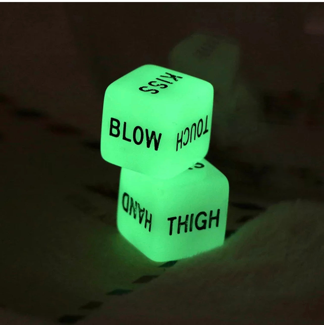 Glow love dice